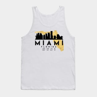 Miami Florida Skyline Map Art Tank Top